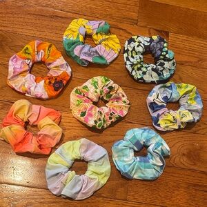 Set of 8 American Eagle Swim Hair Scrunchies- Multi-Color